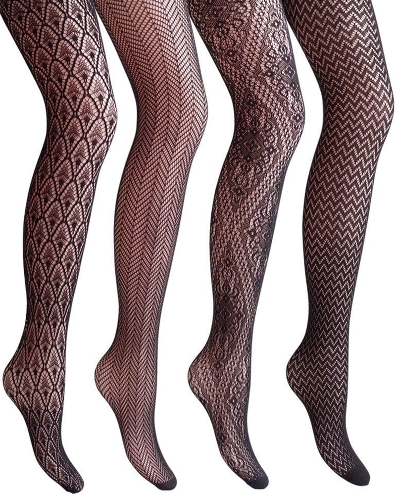 Women Patterned Fishnet Tights Black Fishnets Net Stockings Pantyhose